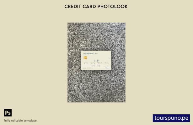 listo para imprimir plantilla frontal de aspecto fotográfico de tarjeta visa C 1